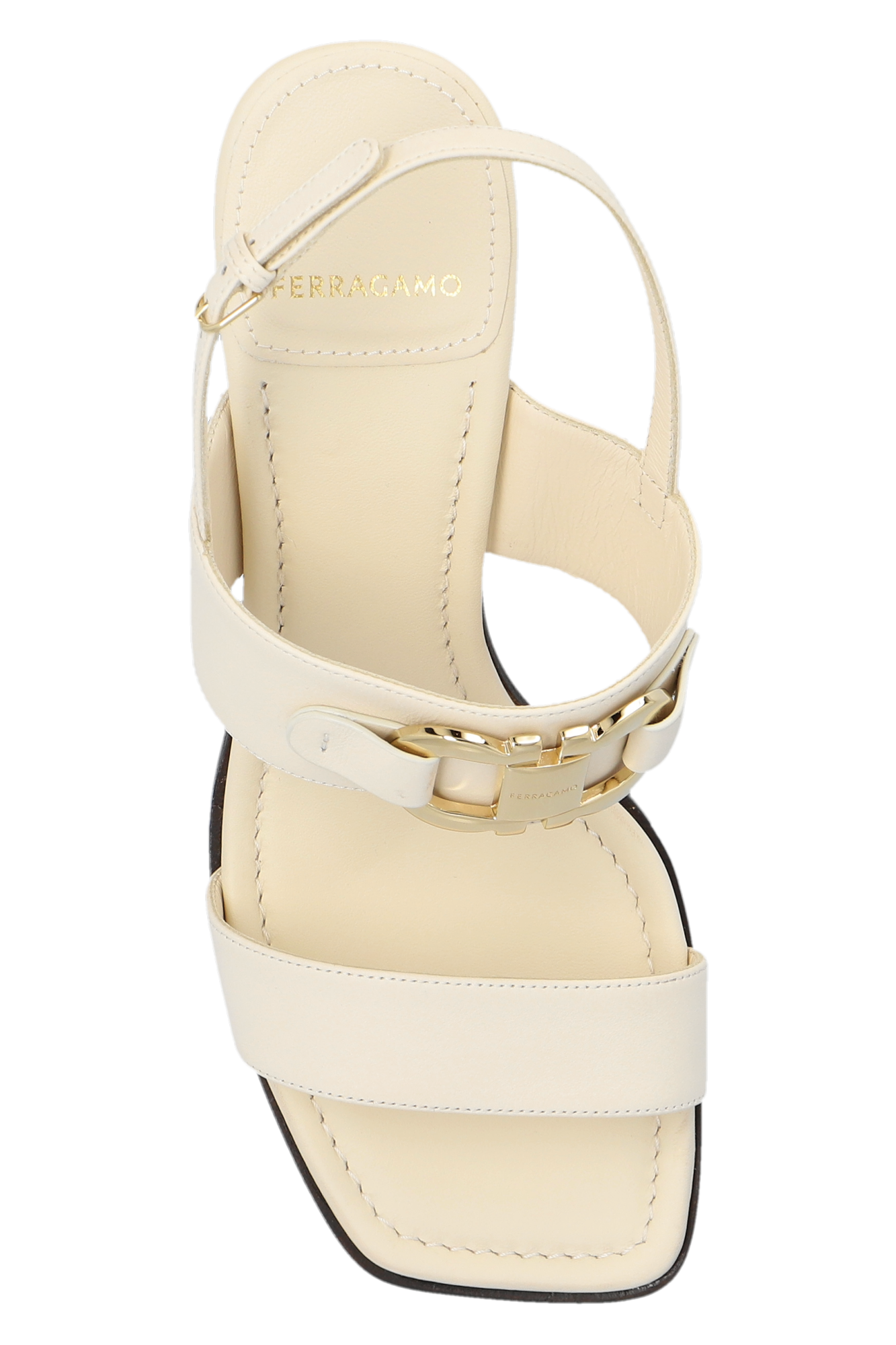 Ferragamo white outlet sandals